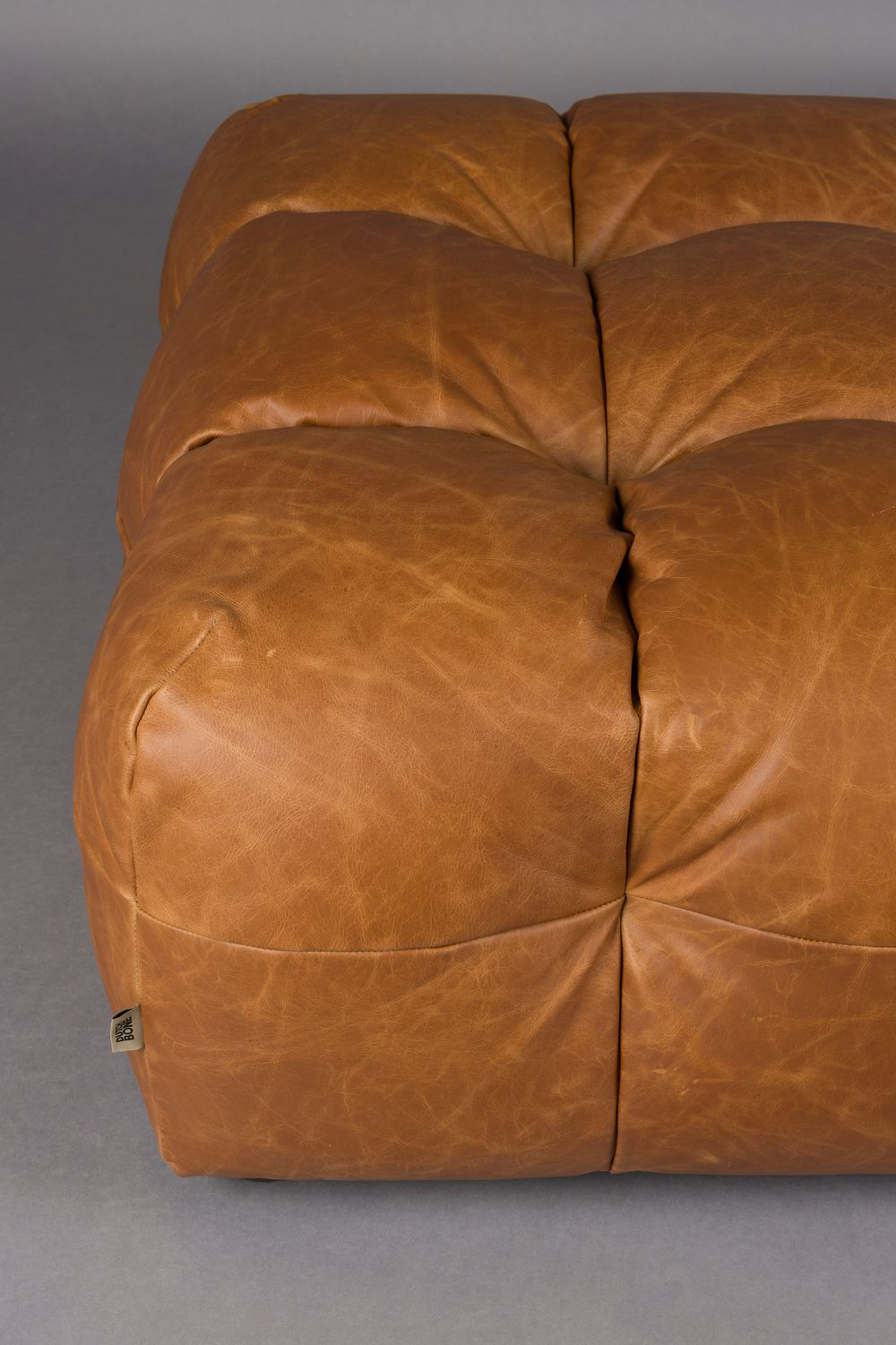 Hackman Hocker Leer Cognac Bruin Hackman Hocker Leer Cognac Bruin