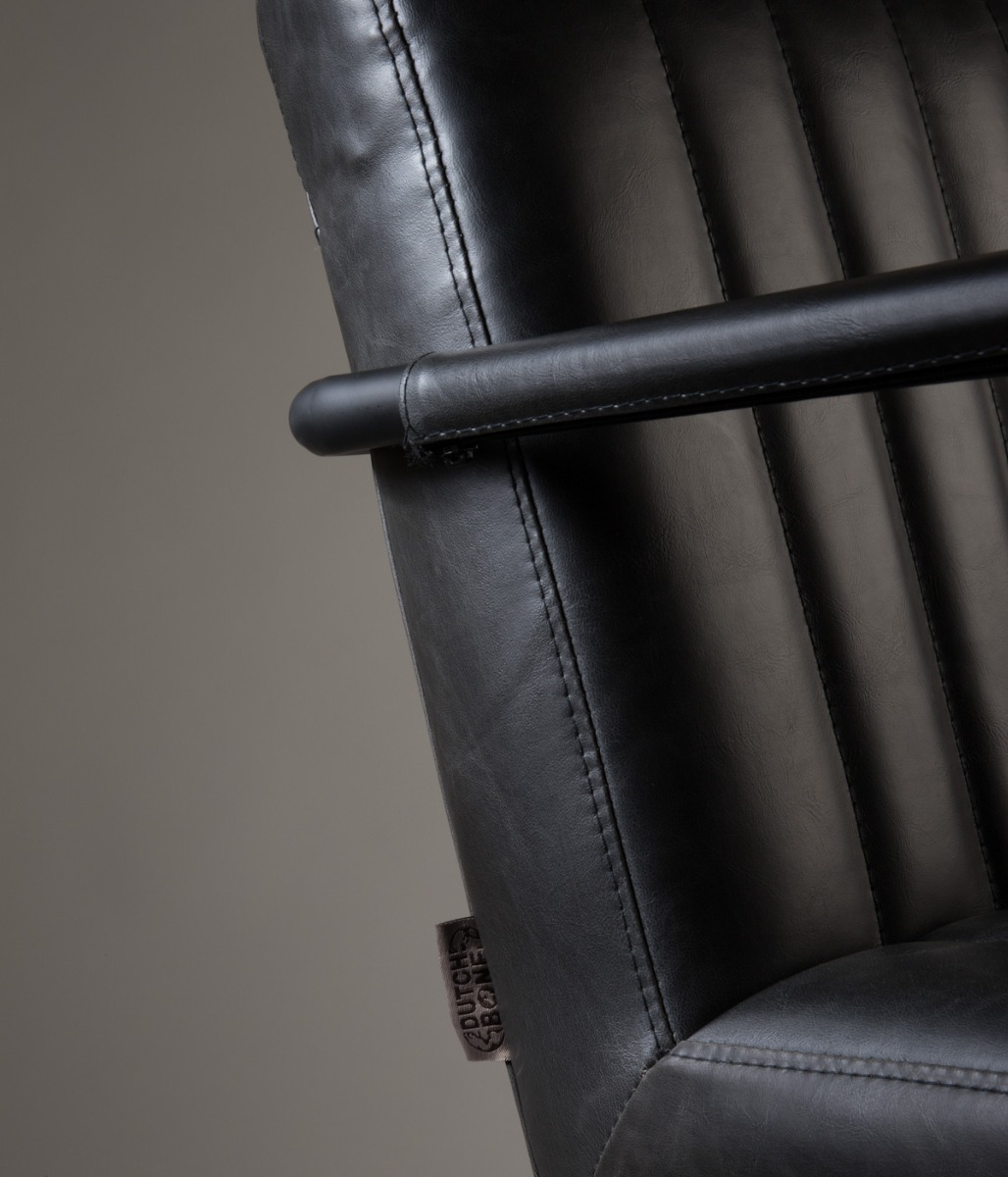 Stitched Armchair Dark Grey