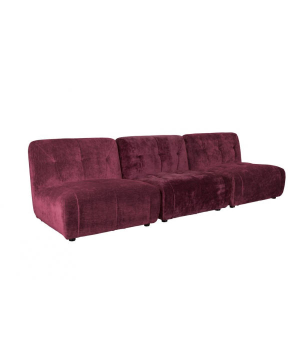 Giada Sofa 3-seater Plum Front Side