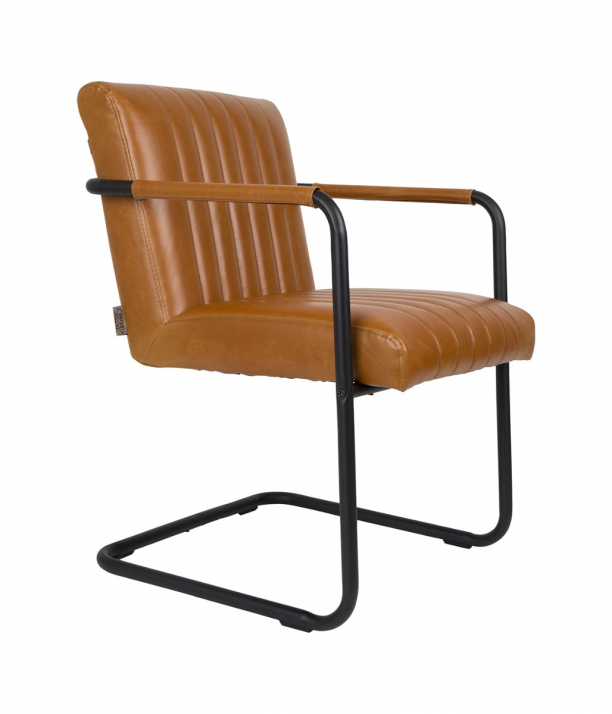 Stitched Armchair Cognac 1