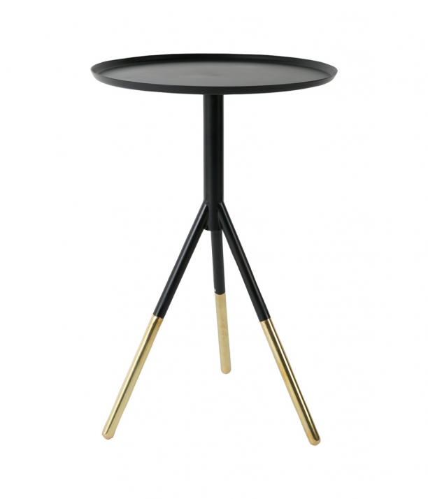 Elia Side Table Black/Brass 1