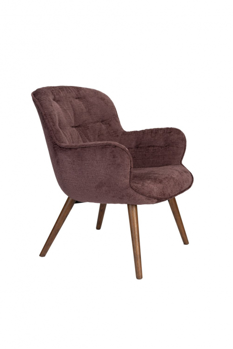 Lenn Lounge Chair Plum Front Side