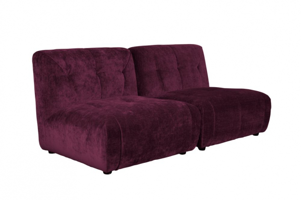 Giada Sofa 2-seater Plum Front Side