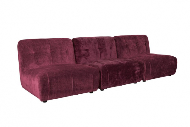 Giada Sofa 3-seater Plum Front Side