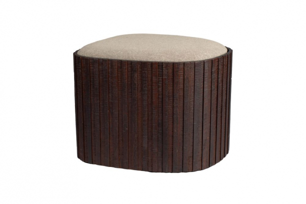 Bay Storage Pouf Low Front