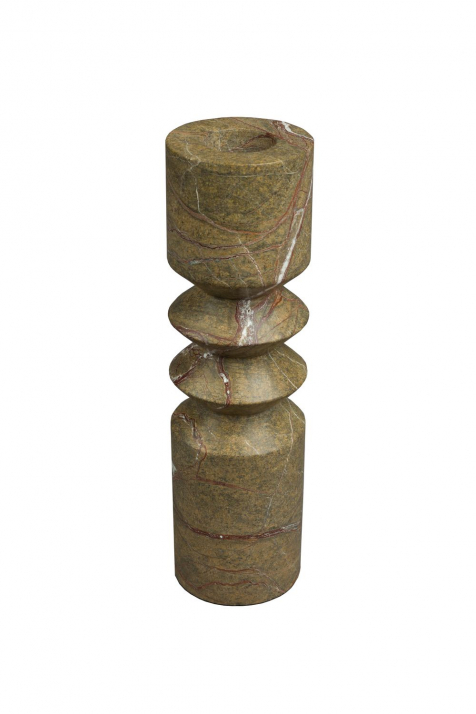Satpura Candle Holder Brown Marble Front