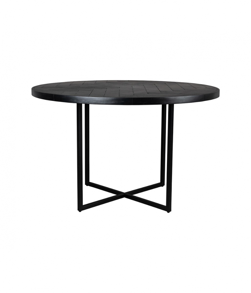 Class Dining Table Black 120 1