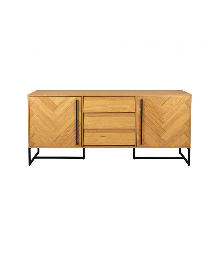 Bureau Class Dutchbone Console de Rangement Meuble Design Industriel  Vintage en Acier et Bois Plaqué Acacia Noir 45x78x120cm - L'Héritier du  Temps